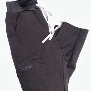FIGS Black High Waisted Yola Skinny Scrub Pants, Size Small Petite